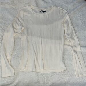American Eagle Outfitters Cream Long Sleeve Tee